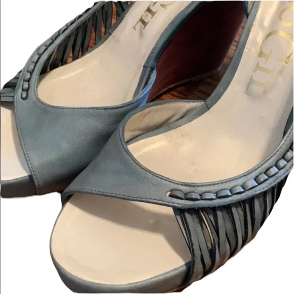 Paco Gil open toe platform wedge/espadrilles